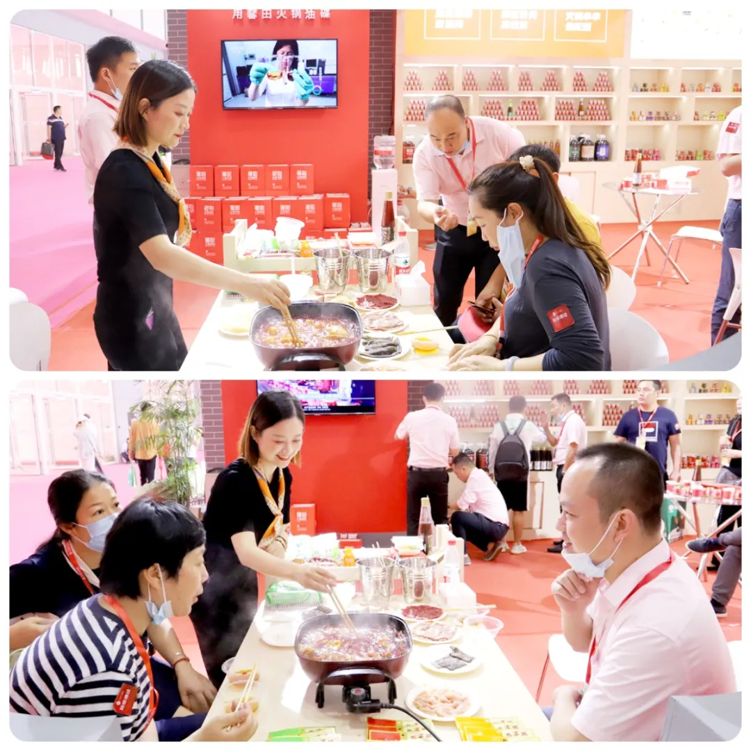 2020(南京)火锅食材展:馨田芳香四溢的火锅油碟引千人围观(图5)